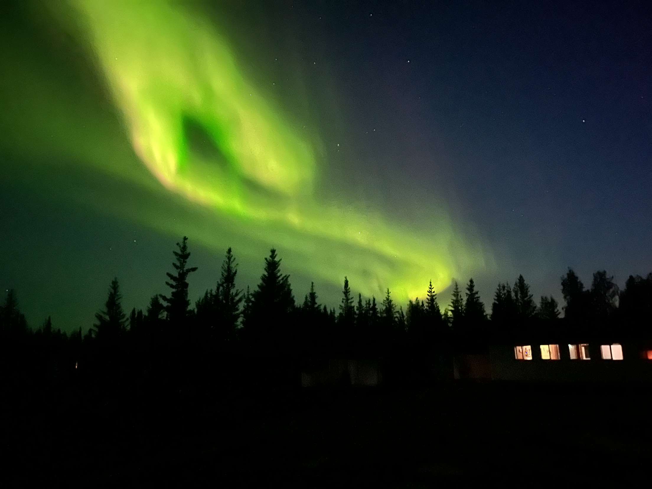 Aurora Shot with Lac La Martre in the background