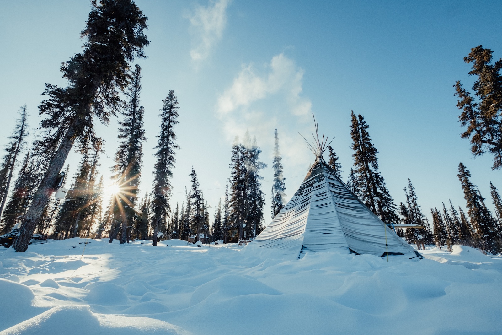 tipi in the Western Arctic of the Northwest territories. Tundra Noth Tours
