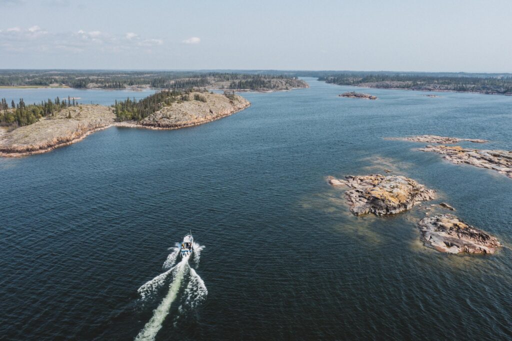 FISHING AND BOATING ON GREAT SLAVE LAKE IN THE NWT. Image Angela Gzowski