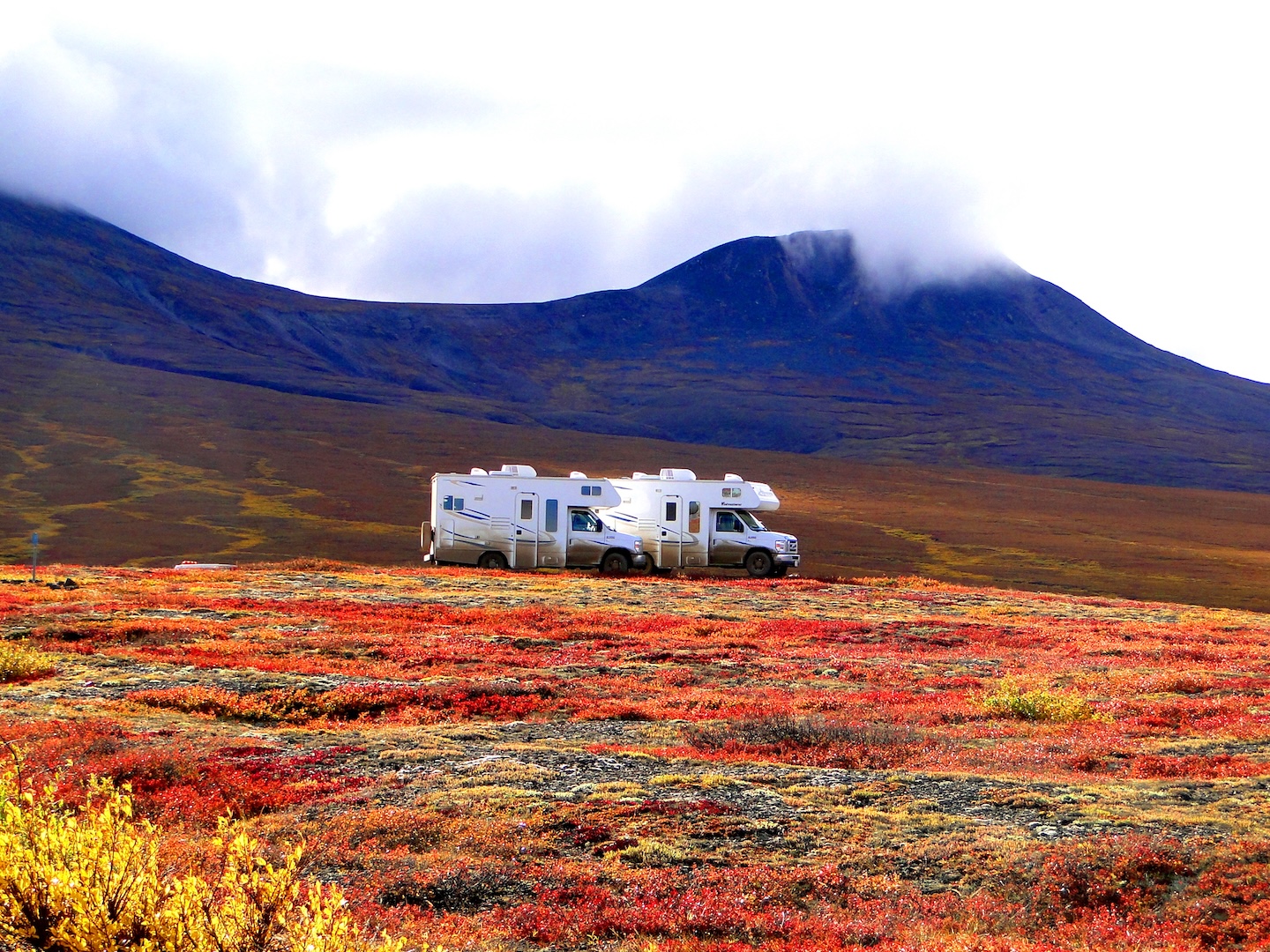 Driving the dempster highway in the northwest territories, drive to the arctic ocean