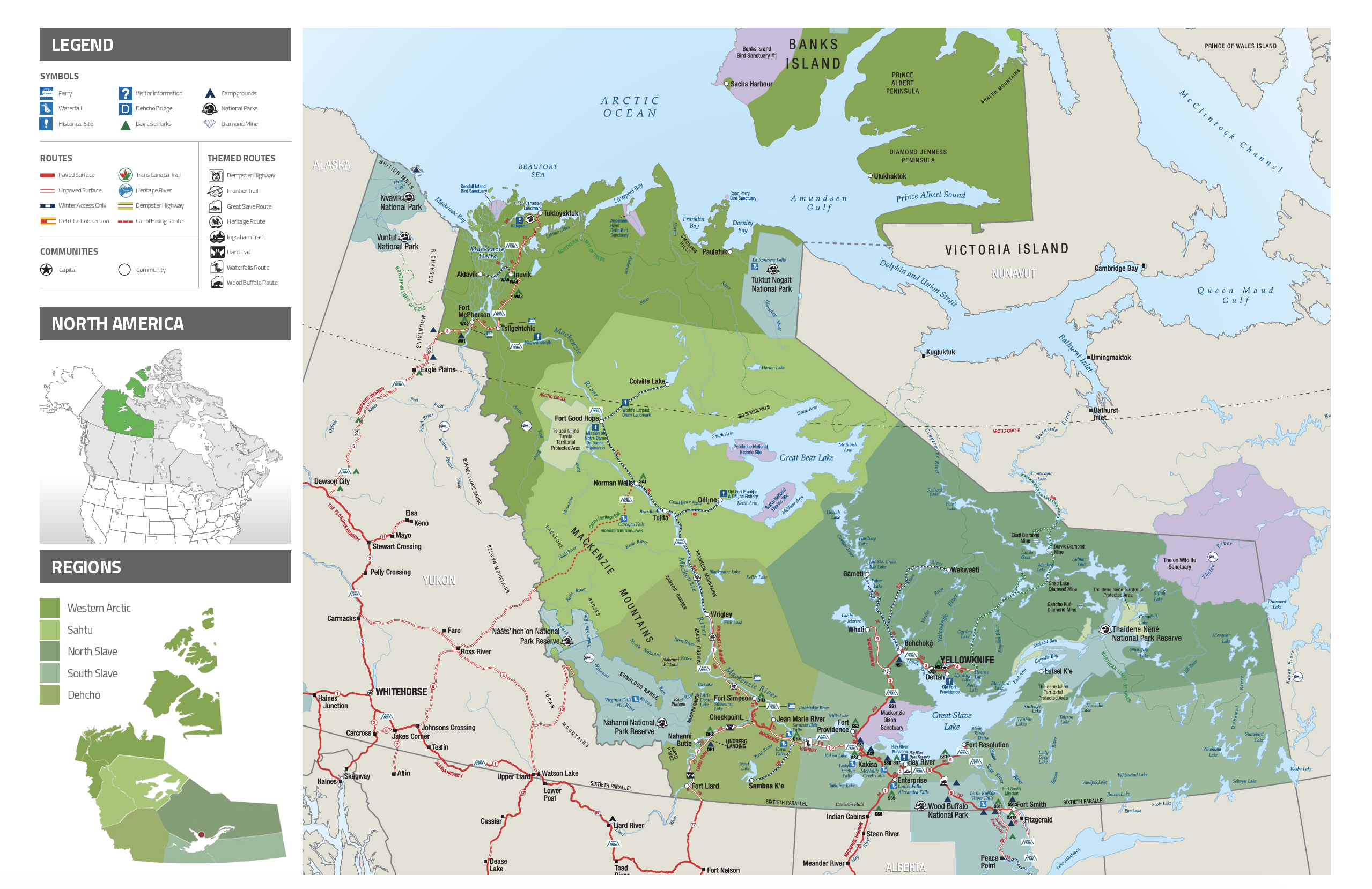 NWT Tourism Map Foldout 2022 (PDF, 5.2 MB)